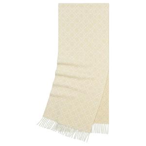 TORY BURCH Монохромный шарф с бахромой, White