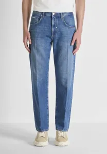 Джинсы свободного кроя ben с вышитым логотипом на заднем кармане Antony Morato, Blue Denim