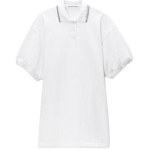 Платье-мини с воротником-поло Alexander Wang, белый