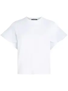 Футболка с оборками KARL LAGERFELD, белый