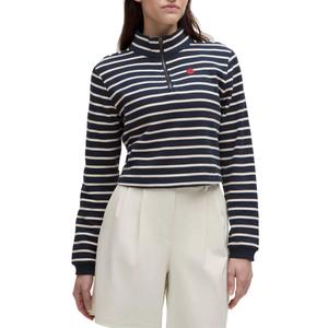 Французская коллекция Cropped Collection Regular T Shirt Women's Lululemon, синий белый (yachtie stripe club синий светлый айвори)