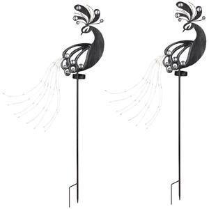 Globo Lighting Уличный светодиодный светильник, металлический, черный, комплект из 2 шт