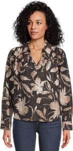 Женский топ Bloom Beauty с длинными рукавами и помповерами Tommy Bahama, Black