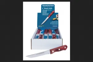 Нож стальной Tramontina для стейка, 13 см, коричневый