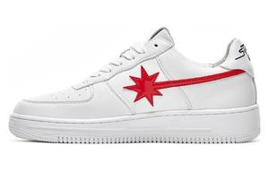 Кроссовки для скейтбординга унисекс с низким верхом белые/красные Starwalk Soldier