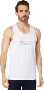 BOSS Мужской майка с логотипом Outline из хлопка, Salt