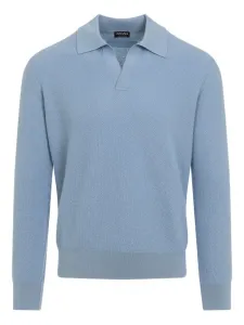 Свитер с длинными рукавами Zegna, синий