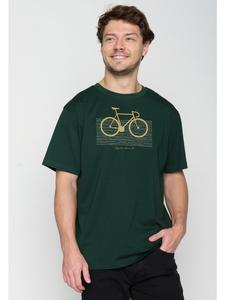 Футболка Bike Bars темно-зеленого цвета GreenBomb