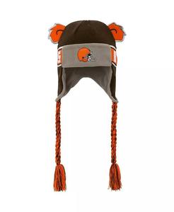 Дошкольный мальчики и девочки коричневый Cleveland Browns Wordmark Ears Trooper вязаная шапка Outerstuff
