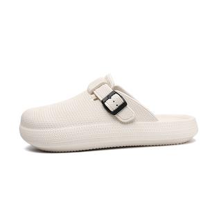 LONGDUIZHANG Клоги унисекс WY860 бежевые с закрытым носком и вырезом, цвет WY860 Beige[Closed Toe Cut-Out]