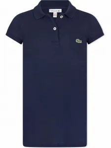 Рубашка поло с вышитым логотипом Lacoste Kids, синий
