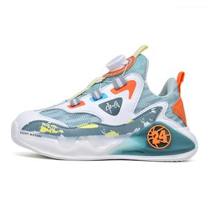 Баскетбольные кроссовки детские дошкольного возраста с нескользящей подошвой и износостойким верхом SAINT WATERS, зеленый