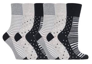 6 пар женских неэластичных носков gg135 Gentle Grip, серый