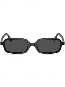 Солнцезащитные очки в прямоугольной оправе Miu Miu Eyewear, черный