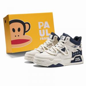 PAUL FRANK Скользоустойчивые высокие скейтерские кроссовки унисекс бежево-голубые, цвет Beige Blue