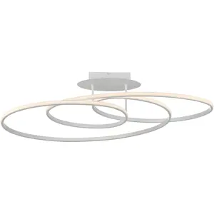 Потолочный светильник LUMACA с LED-панелью, 1 шт., теплый белый свет Just Light, белый