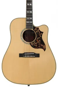 Акустико-электрогитара Epiphone Hummingbird Deluxe EC - натуральный цвет