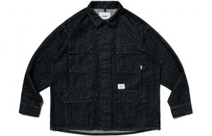WTAPS Джимовая рубашка с нашивкой-логотипом, Black