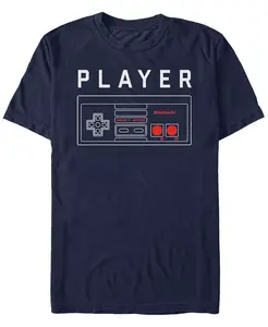 Футболка с коротким рукавом Nintendo Men's Classic NES Player One Controller Fifth Sun, синий