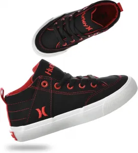 Детские высокие скейтбордные кроссовки Hurley Roddy, спортивная обувь для мальчиков и девочек, черный/красный