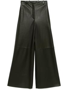 Fabiana Filippi кожаные брюки, зеленый