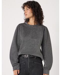 Женская трикотажная блузка Emily Sparkle с пышными рукавами Hush, Gunmetal grey