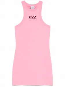 Платье мини с логотипом VETEMENTS, розовый