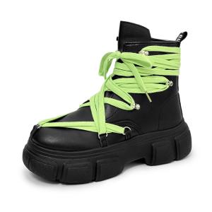 SLNU 3 Мужские ботинки Martin бело-черно-зеленые, цвет Black Green