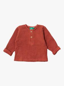 Детская вафельная кофта с длинными рукавами Little Green Radicals, Ginger