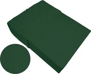 Простыня на резинке, махровая, плотная, 140х200 см, бутылочно-зеленая Greno