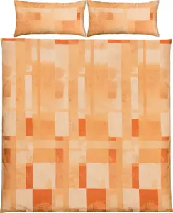 Постельное белье абрикосово-терра 1x 200x200 см + 2x 40x80 см REDBEST