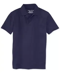 Детская униформа для мальчиков: быстросохнущая поло с коротким рукавом из эластичной ткани Nautica, синий
