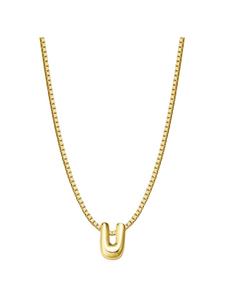 Glanzstücke München Колье из стерлингового серебра в форме буквы U с отделкой из желтого золота