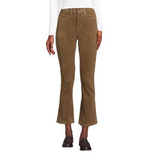 Укороченные вельветовые брюки Petite Lands' End с высокой посадкой, цвет Dark Toffee