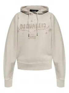 Худи с графическим принтом и кулиской Dsquared2, серый