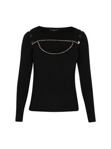 Женский свитер черного цвета faina