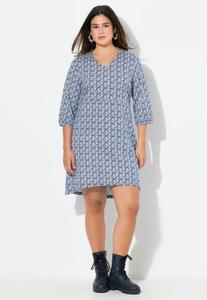 Платье Ulla Popken FLORAL 3/4 SLEEVE , Inky Blue/Dark Blue