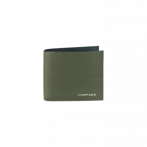 Кошелек Chopard Heritage mini wallet - Телячья кожа зеленого / синего цвета
