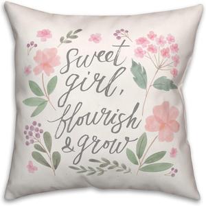 Creative Products Декоративная подушка Flourish and Grow с мягким чехлом, розовая Flourish and Grow