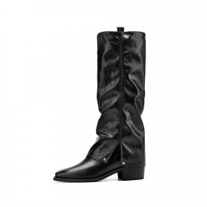 DAPHNE Сапоги женские коричневые без подкладки/черные без подкладки