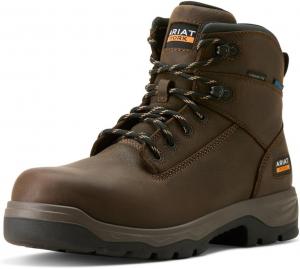 Мужские ботинки ARIAT Turbo Duratread 6 с водонепроницаемым верхом и карбоновым носком, темно-коричневый