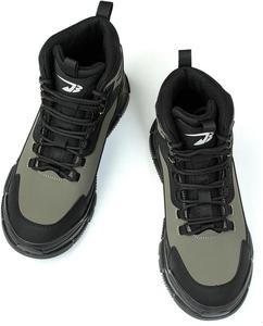 Защищенные ботинки HANCHA средней высоты, с защитным стальным носком, стойкие к ударам и проколам, противоскользящие ботинки, удобные защитные кроссовки для активного отдыха на открытом воздухе (EU 45), зеленый