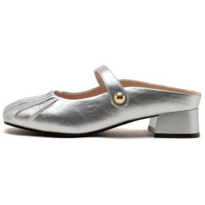 Мюли женские с закрытым носком женские Agsdon, серебряный