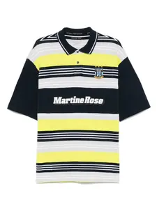 Рубашка поло со вставками Martine Rose, синий