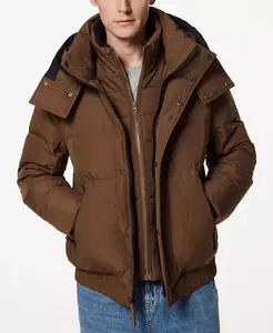 Мужская куртка-бомбер Phoenix Down с нагрудником Marc New York, коричневый