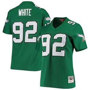 Женская реплика джерси mitchell & ness reggie white kelly green philadelphia eagles 1990 legacy Unbranded