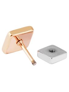 Adeliás Женские серьги - серьги-гвоздики из нержавеющей стали в золотом исполнении