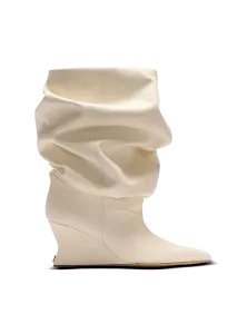 Ботильоны на танкетке Balmain, белый/черный