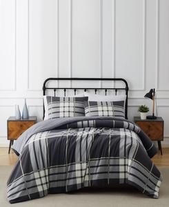 Комплект постельного белья Milo Plaid из 3 предметов, фланелевый, размер Full/Queen Truly Soft, серый