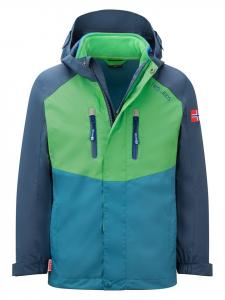 Куртка Trollkids Bryggen, цвет blau/grün